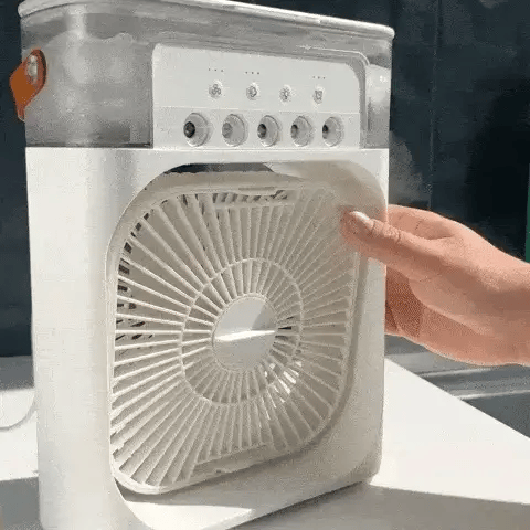 Ventilador 3 en 1, climatizador portátil con luz LED nocturna