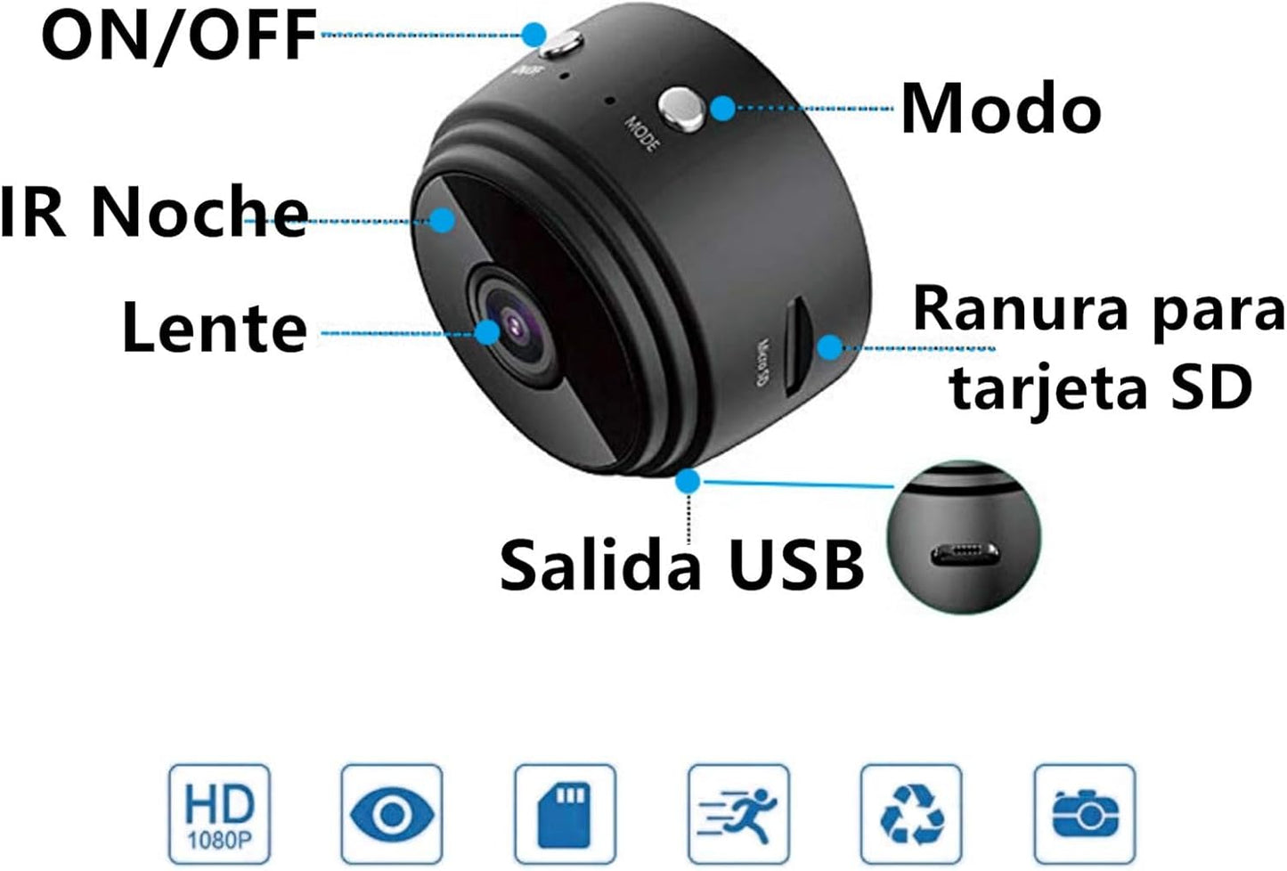 Mini Cámara de seguridad A9