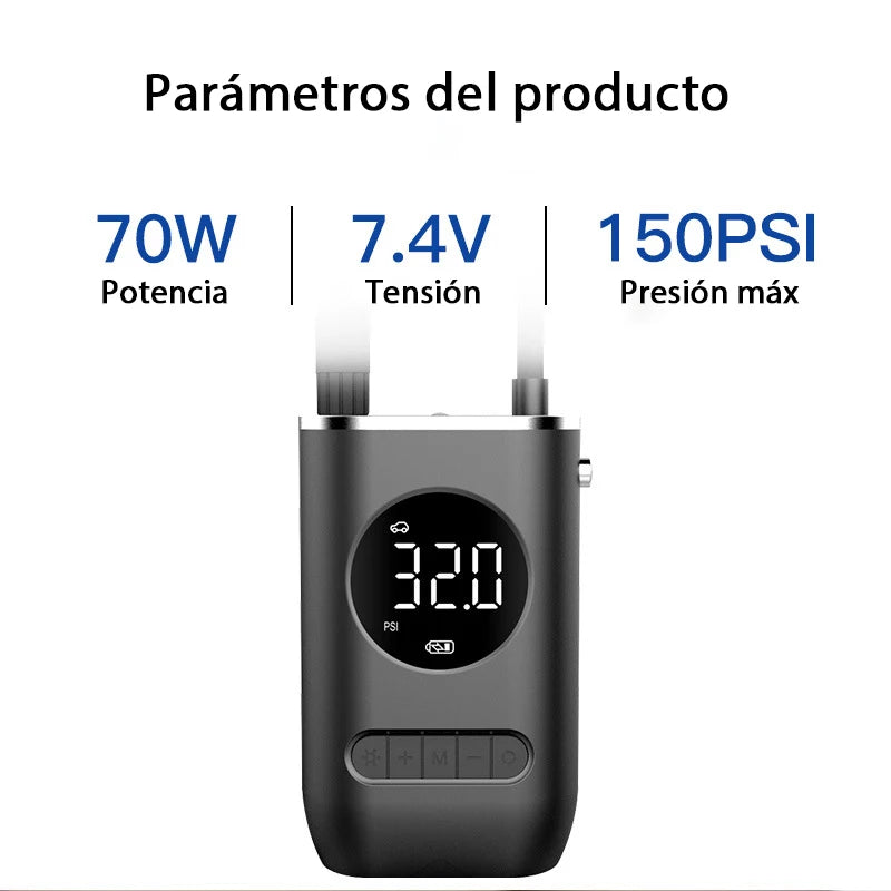 Mini Inflador de Neumáticos Eléctrico Portátil