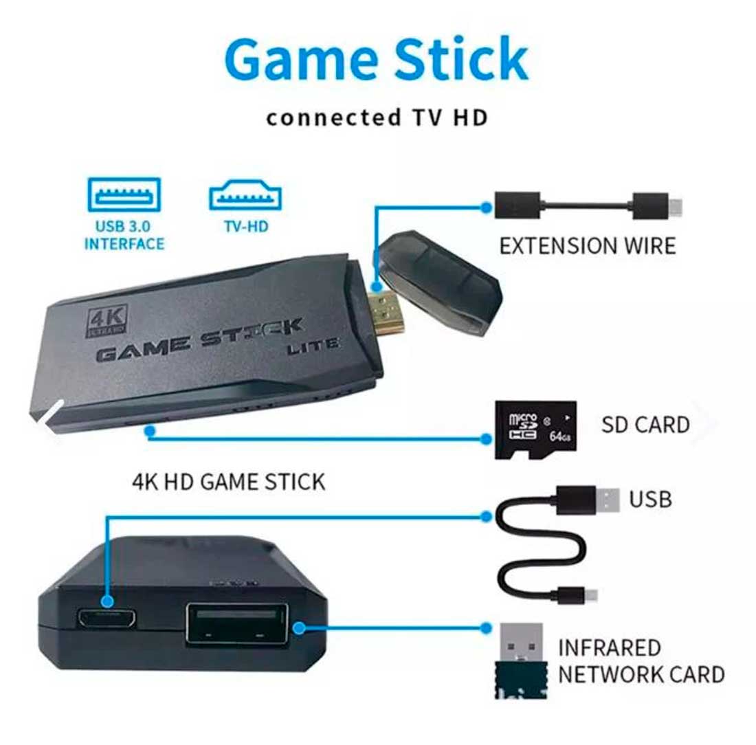 Consola Retro 4K con 10,000 Juegos y Mandos Inalámbricos
