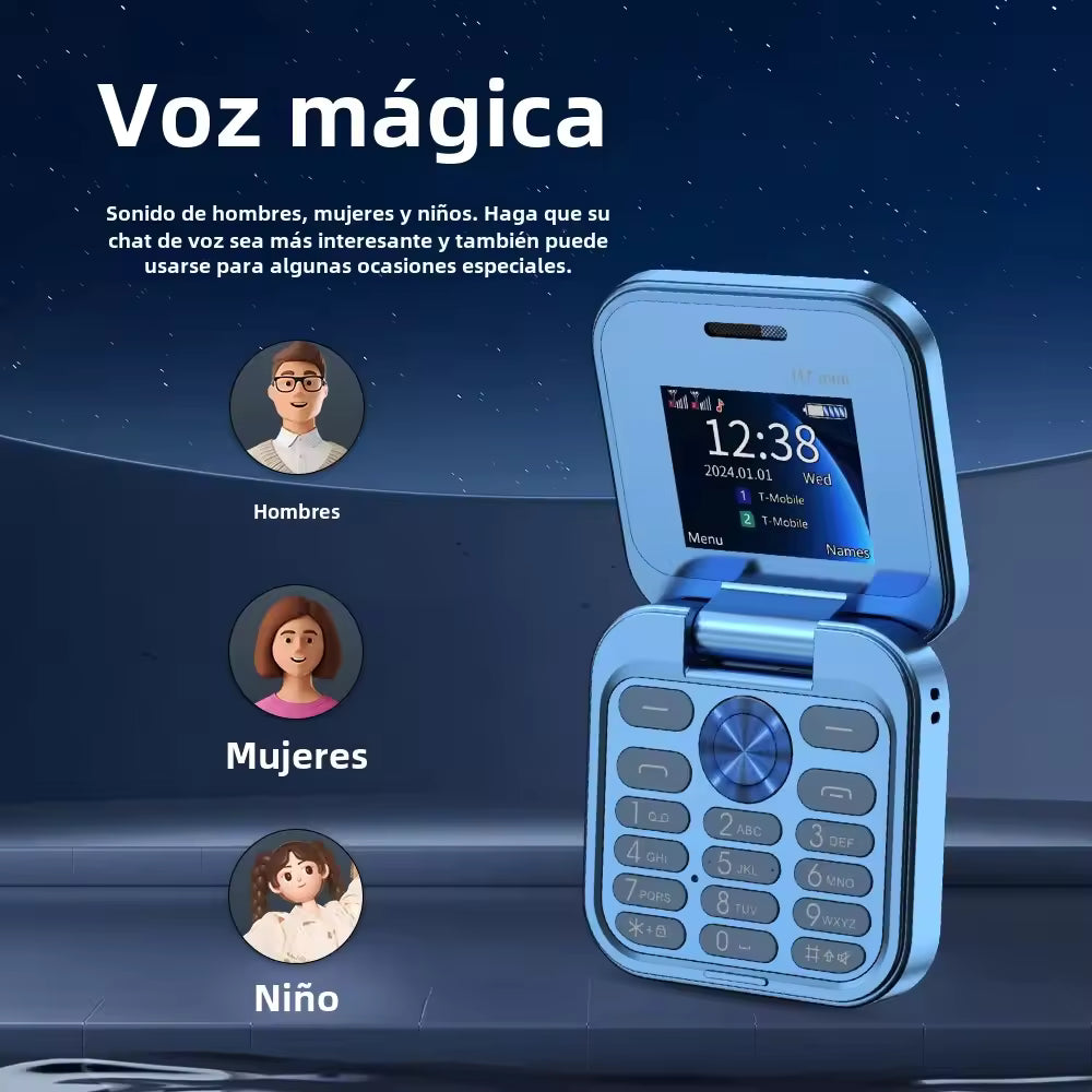 Mini teléfono plegable i17: compacto, emocional y al alcance
