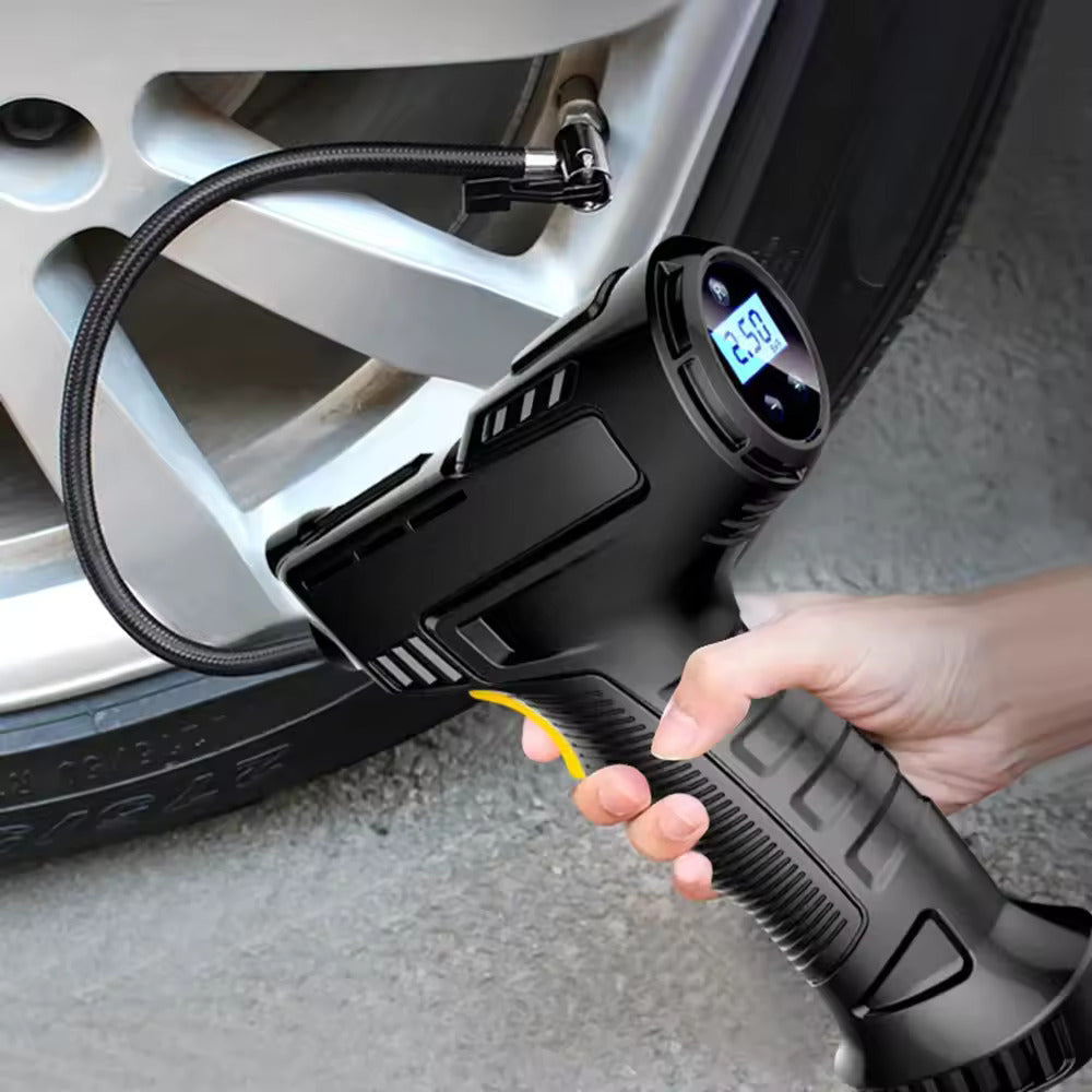Inflador digital con luz LED 120W para coche
