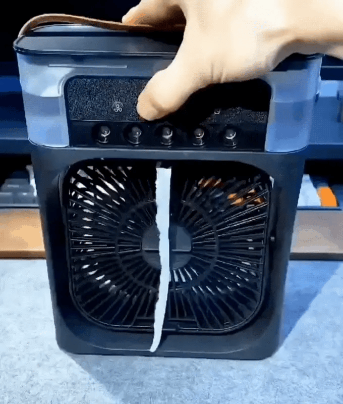 Ventilador 3 en 1, climatizador portátil con luz LED nocturna