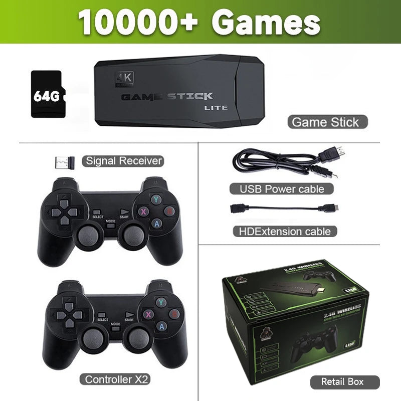 Consola Retro 4K con 10,000 Juegos y Mandos Inalámbricos