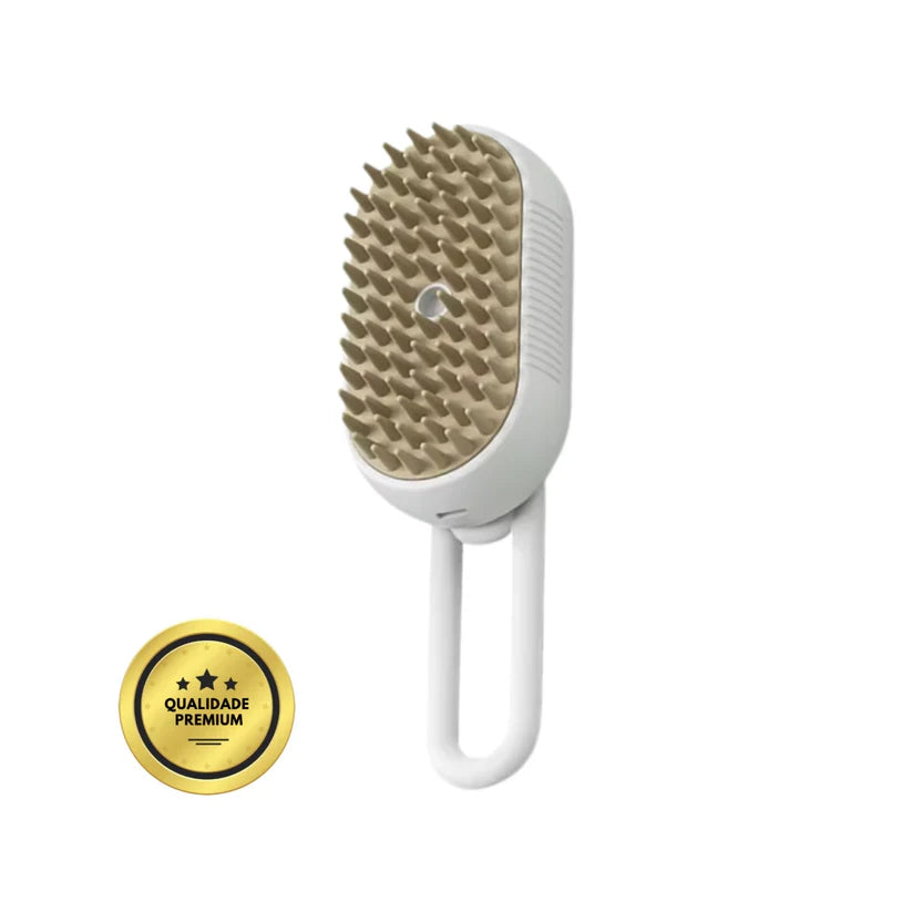 Cepillo de vapor 3 en 1 suave para pelaje limpio y brillante – cuidado sin tirones