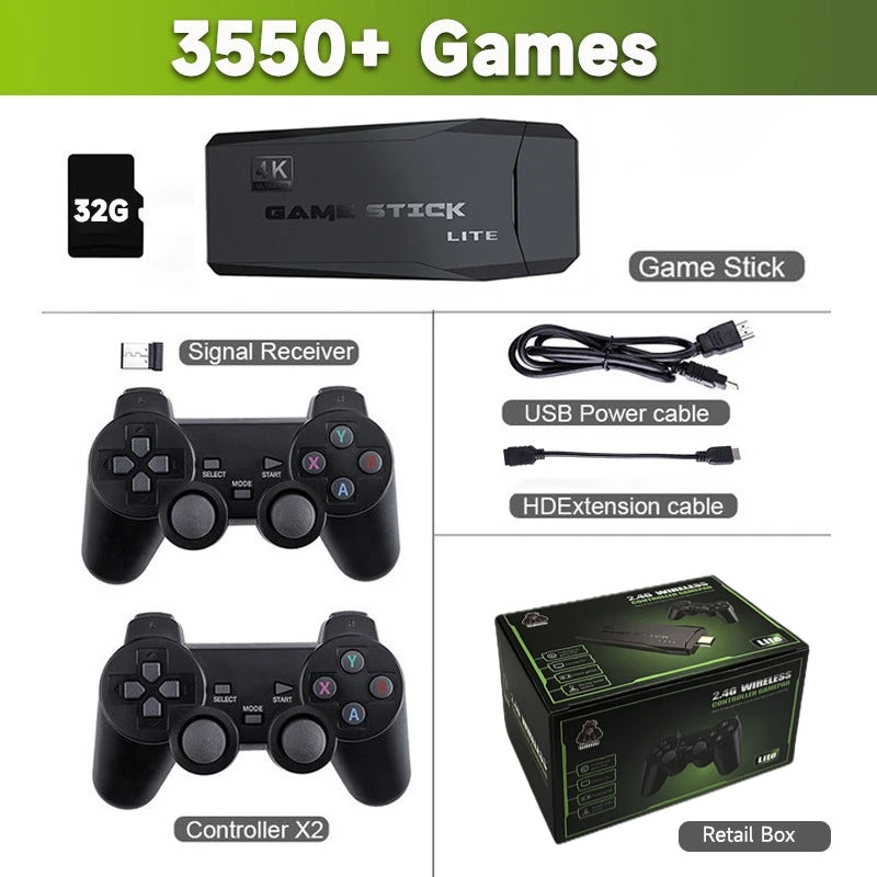 Consola Retro 4K con 10,000 Juegos y Mandos Inalámbricos