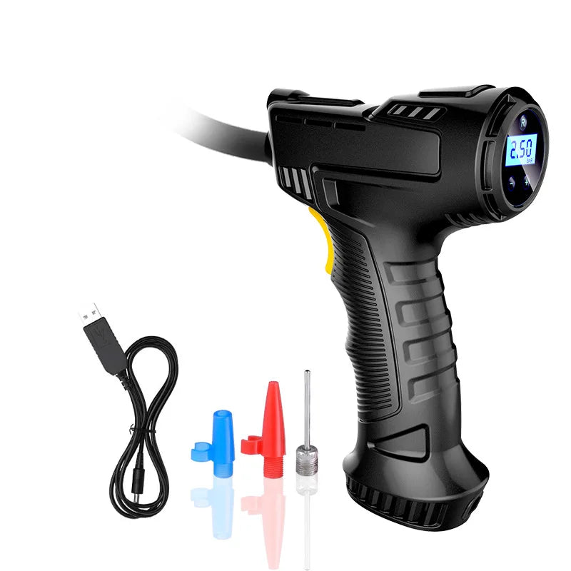 Inflador digital con luz LED 120W para coche