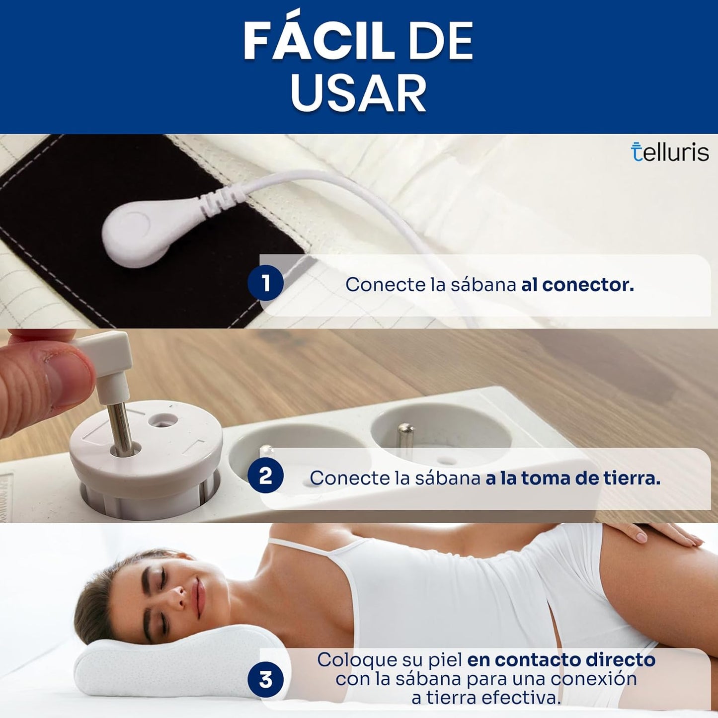 Sábana Sueño Reparador con Toma de Tierra