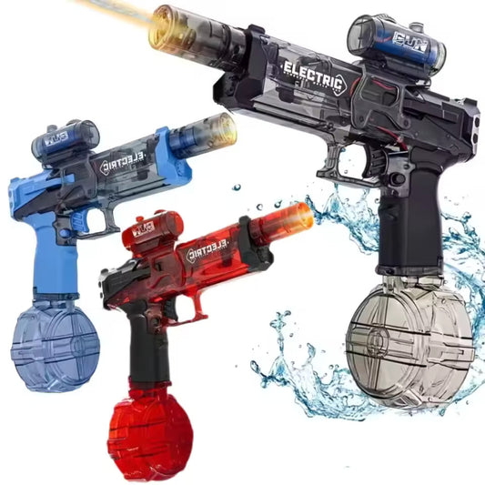 Pistola de Agua Eléctrica con Luces y Rociado Continuo