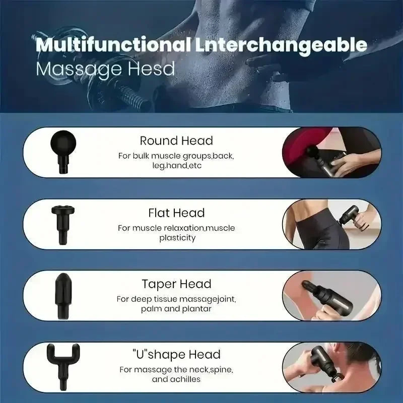 Mini pistola de masaje USB para relajación muscular