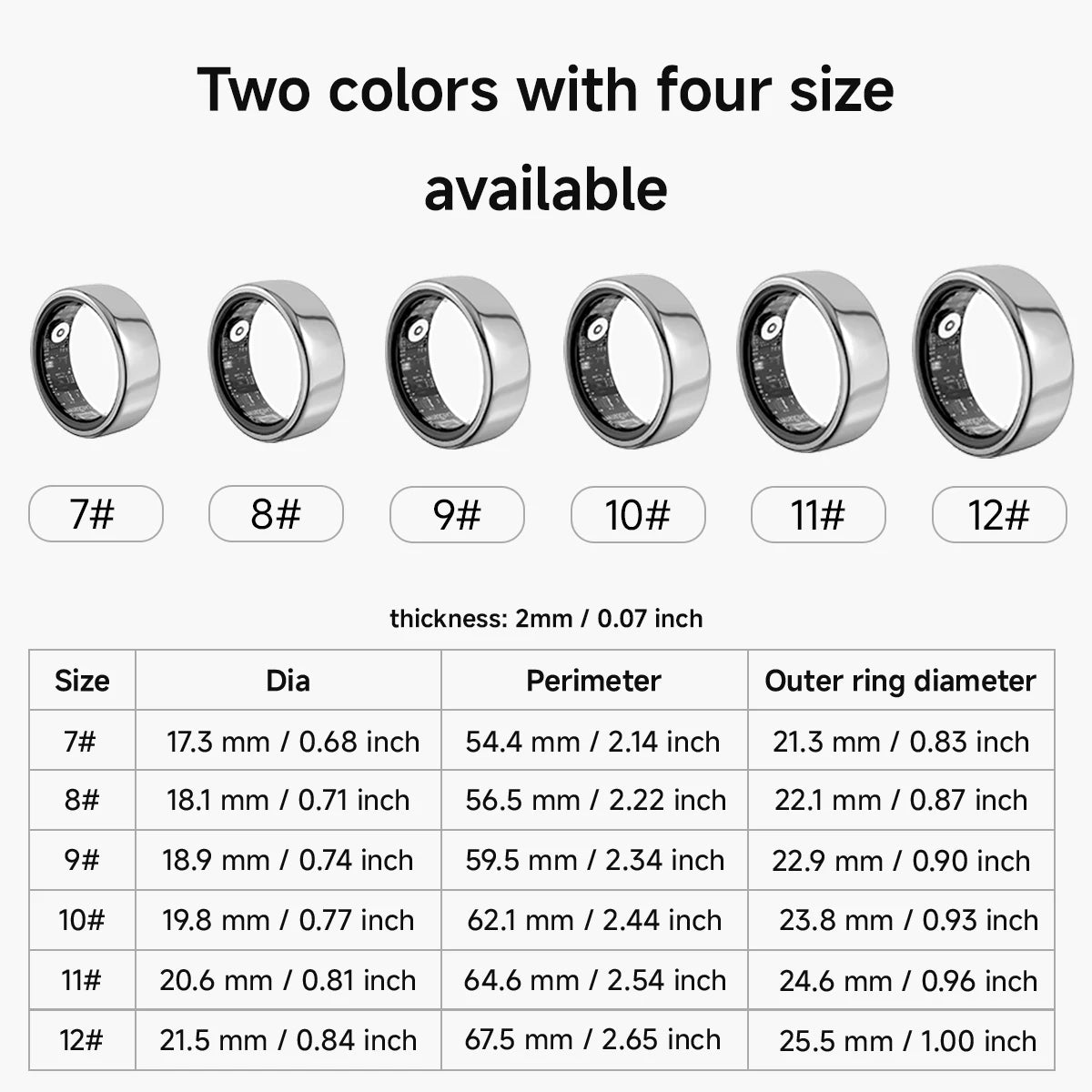 Anillo Inteligente Smart Ring para hombre y mujer