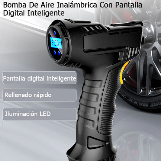 Inflador digital con luz LED 120W para coche
