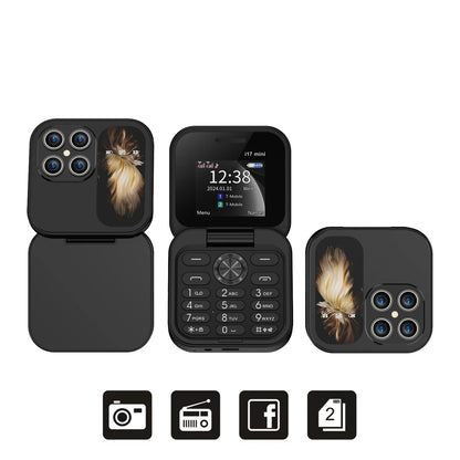 Mini teléfono plegable i17: compacto, emocional y al alcance