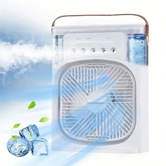 Ventilador 3 en 1, climatizador portátil con luz LED nocturna