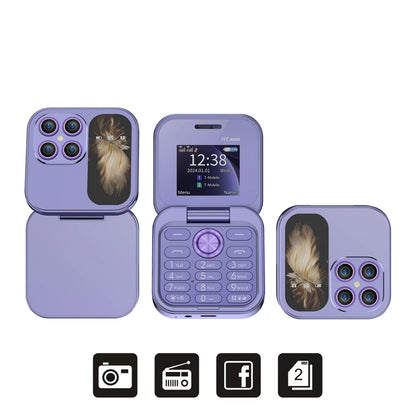 Mini teléfono plegable i17: compacto, emocional y al alcance