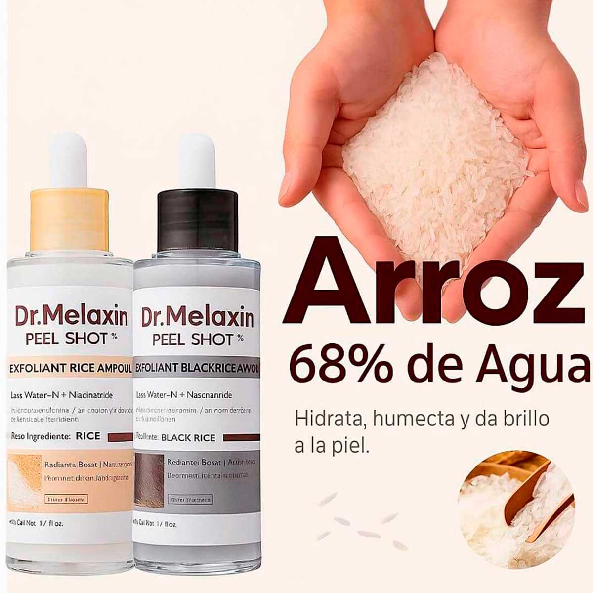 Esencia Exfoliante de Arroz Dr. Melaxin