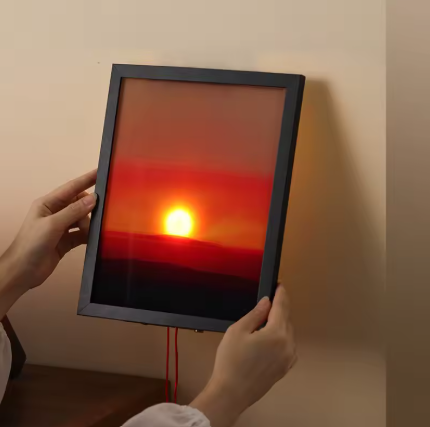 Lampara Cuadro Luz Mágica de Atardecer