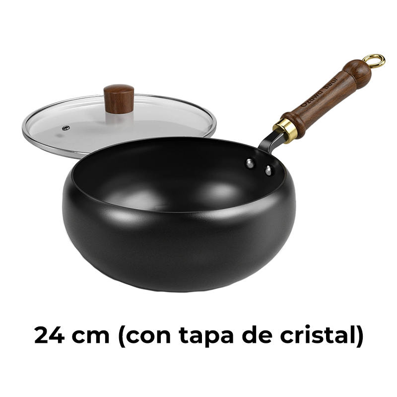 Olla Wok Antiadherente de Hierro Forjado