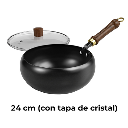Olla Wok Antiadherente de Hierro Forjado