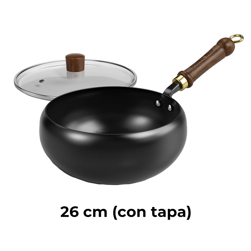 Olla Wok Antiadherente de Hierro Forjado