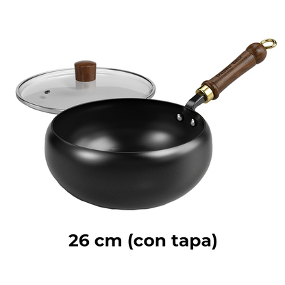 Olla Wok Antiadherente de Hierro Forjado