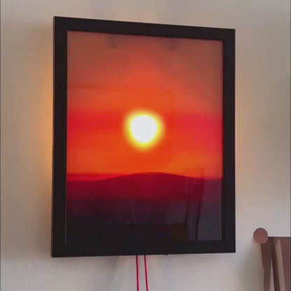 Lampara Cuadro Luz Mágica de Atardecer